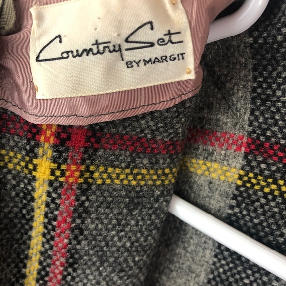 Vintage plaid mod wool dress - Picture 5 of 5